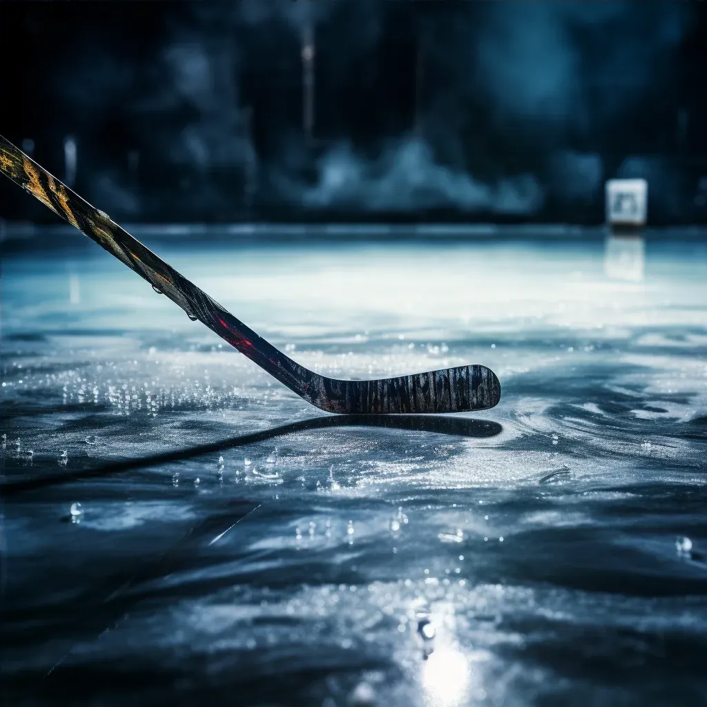 hockey stick and puck - Image 4