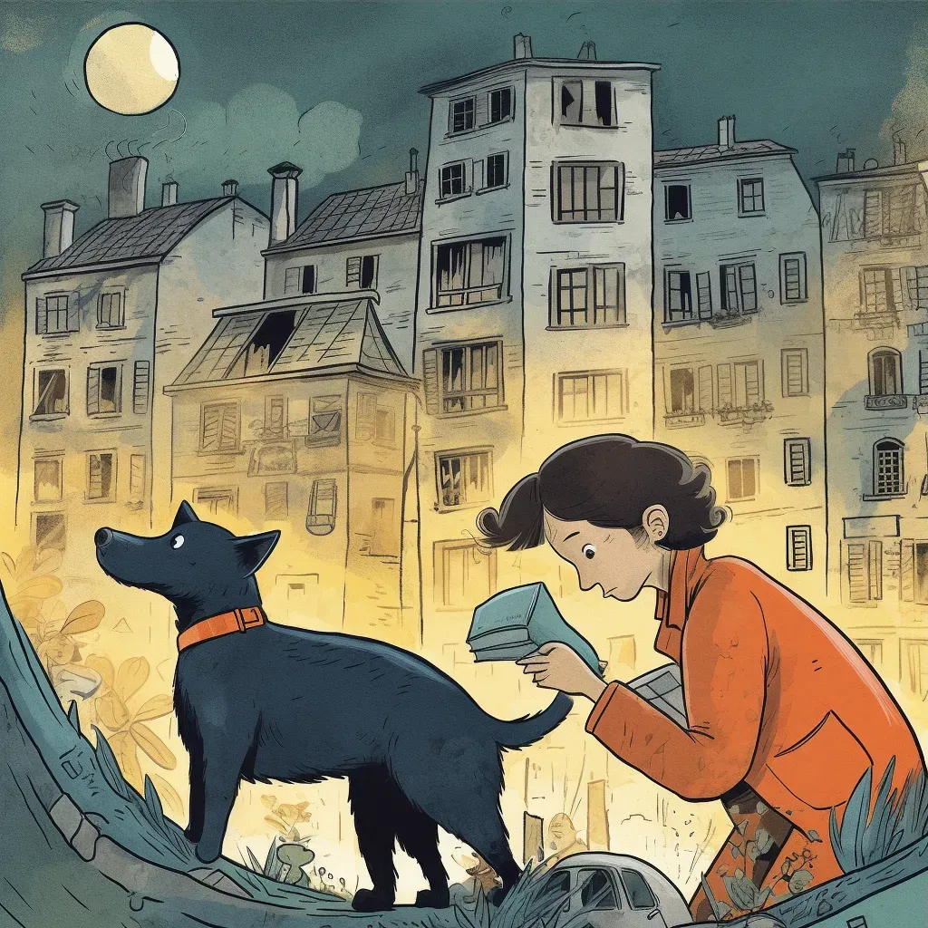 Illustration of a young detective solving mysteries with a magnifying glass and pet sidekick - Image 3