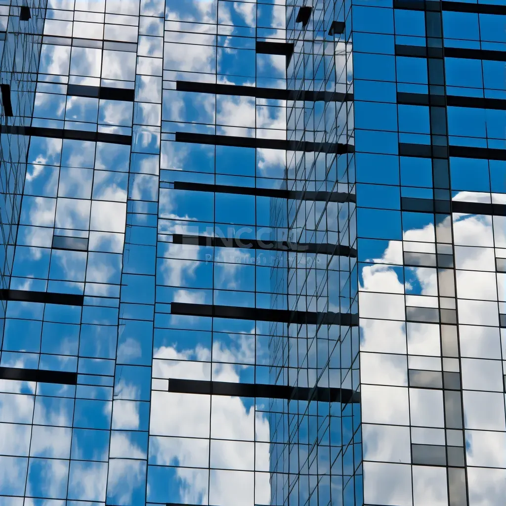 skyscraper windows reflections photo - Image 3