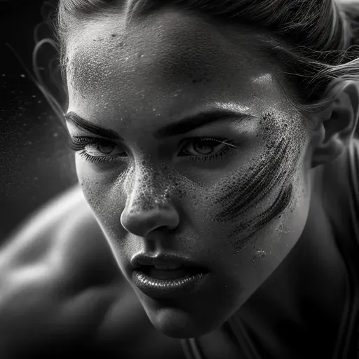 Illustration of a determined athlete in competition - Image 3