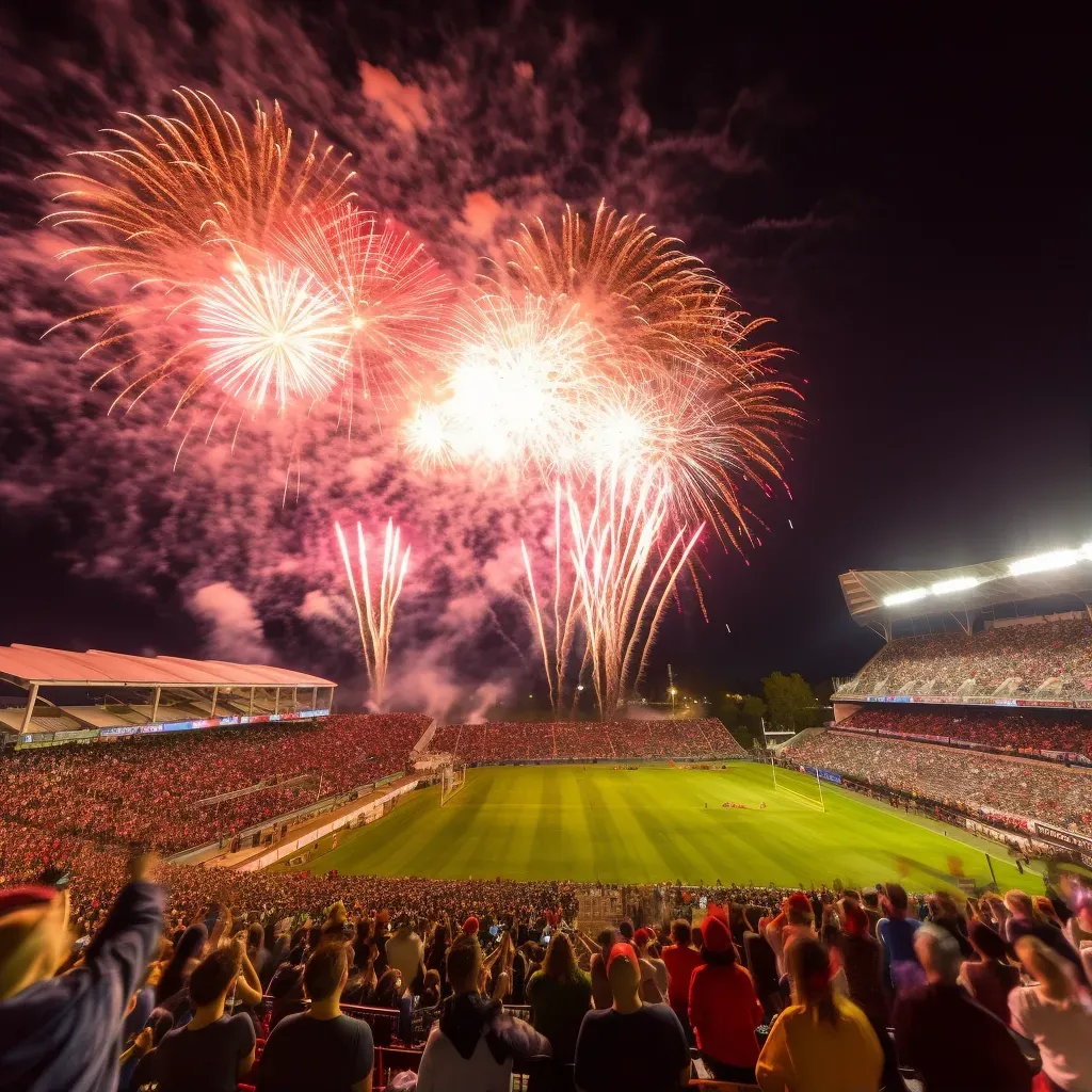 Stadium with fireworks - Image 1