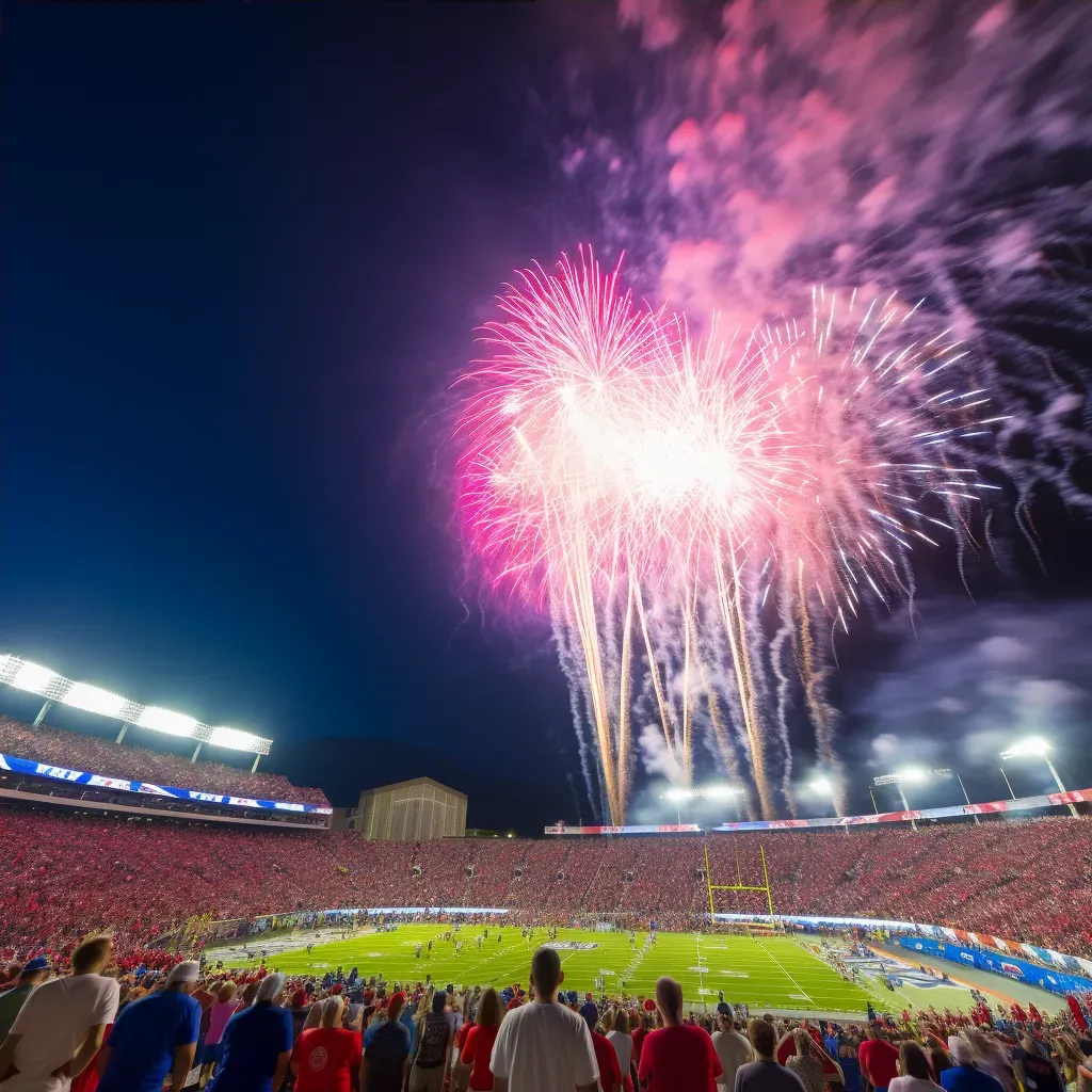 Stadium With Fireworks