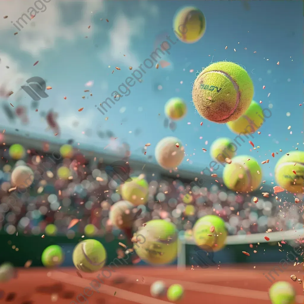 Tennis championship match with players in intense rally and vibrant crowd - Image 3