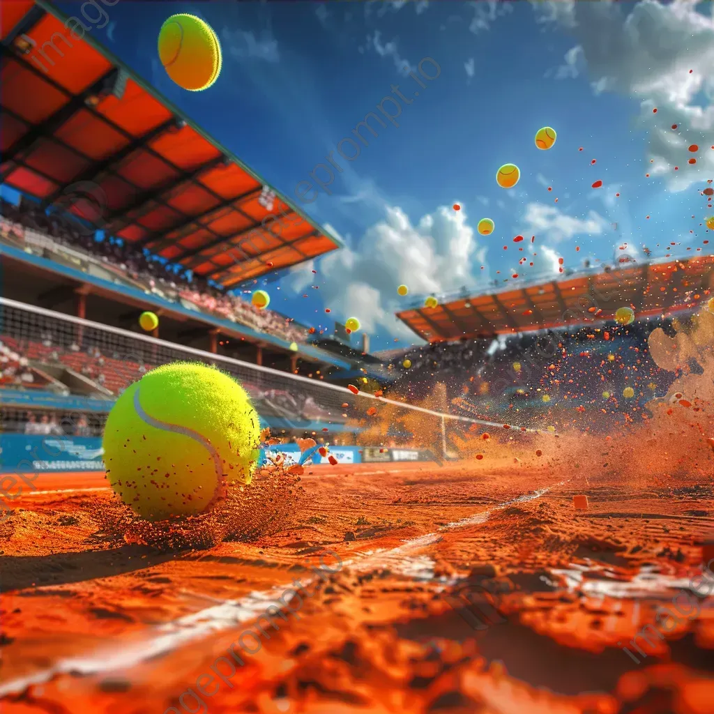 Tennis championship match with players in intense rally and vibrant crowd - Image 4