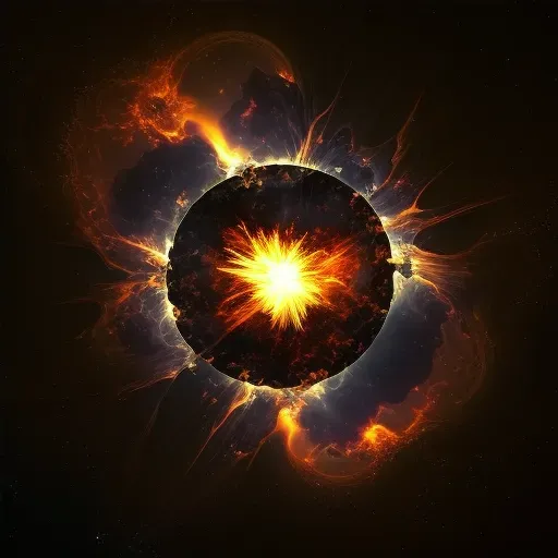 Illustration of the fiery birth of a star amidst the dark vastness of the cosmos - Image 4