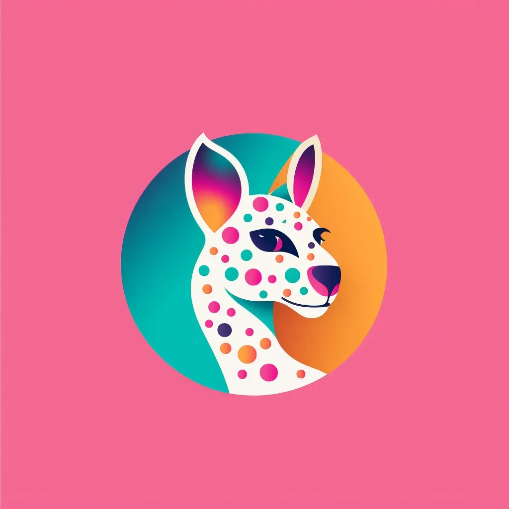 Colorful animal logo for quirky accessories brand in pink and green - Image 2