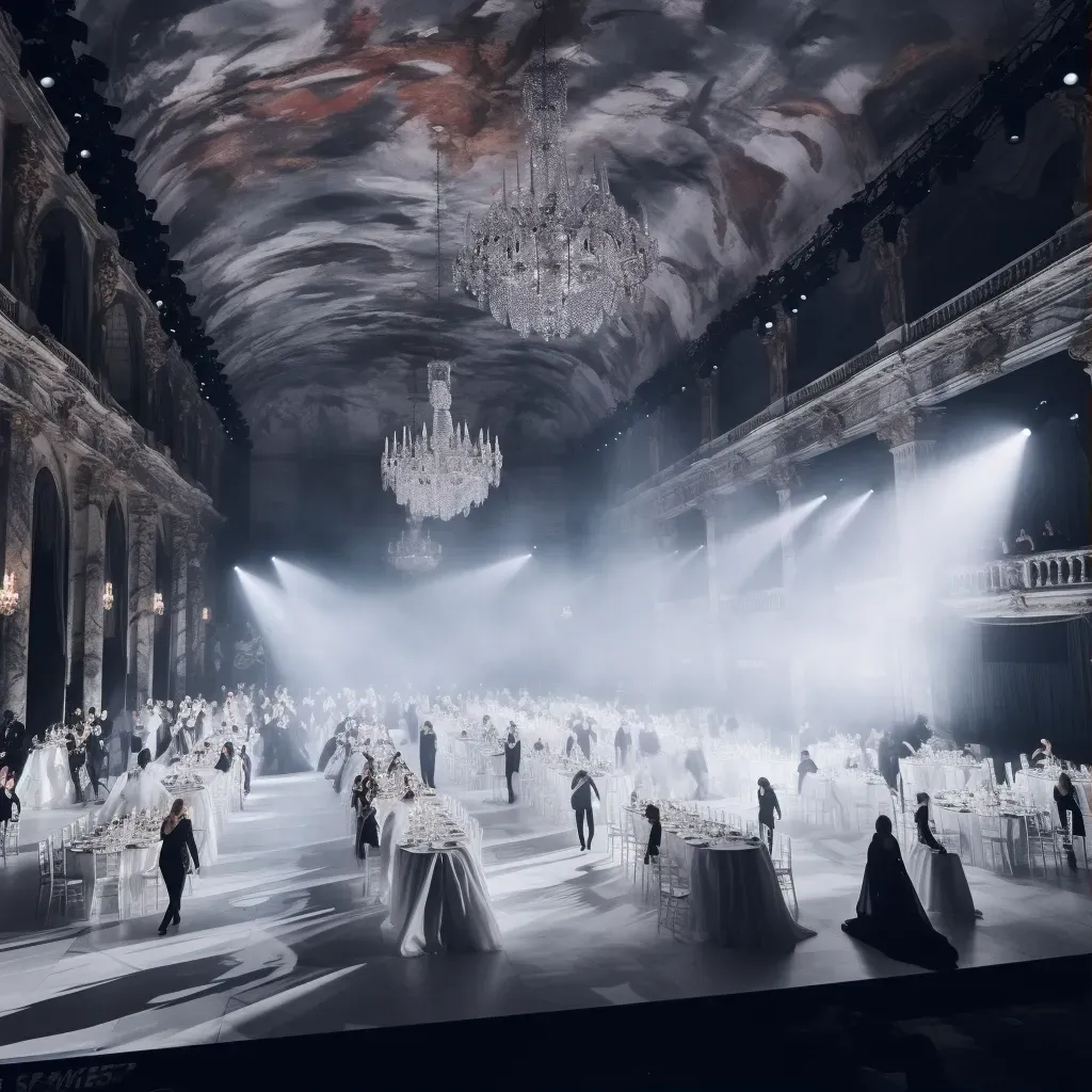 Image of a frozen grand ballroom with a phantom orchestra and ghostly dancers - Image 1