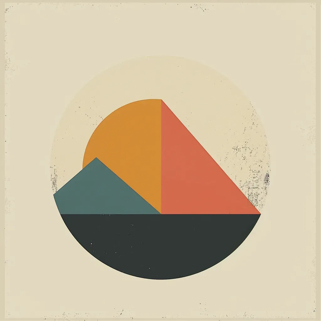 retro minimalist geometric logo - Image 1