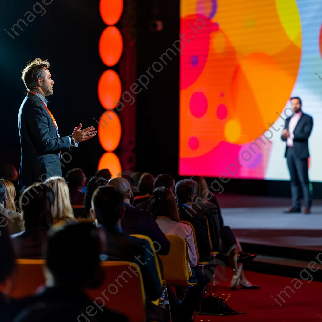 Speaker presenting at a business summit - Image 2