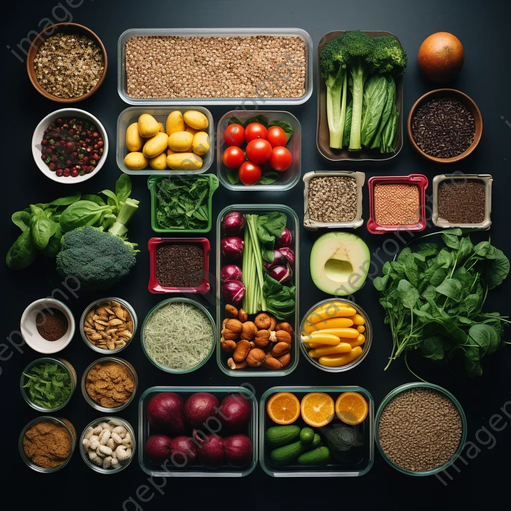 Weekly meal prep containers filled with grains and vegetables - Image 3