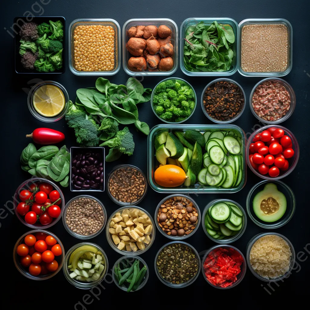 Weekly meal prep containers filled with grains and vegetables - Image 4