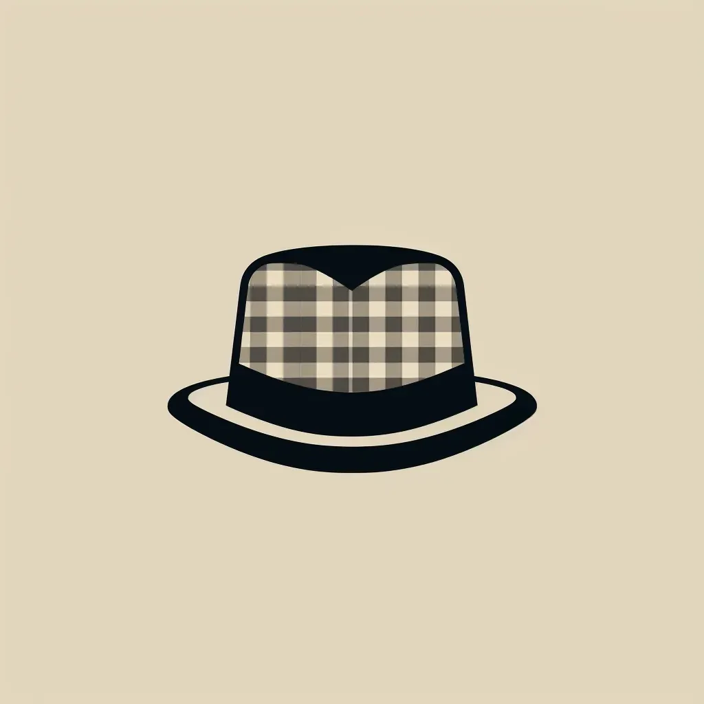 Logo with vintage bowler hat in black and ivory colors - Image 3