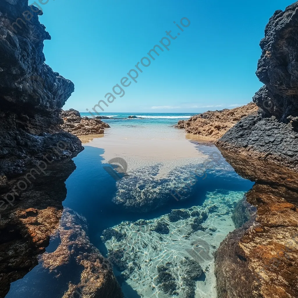 Contrasting colors in a rock pool - Image 2