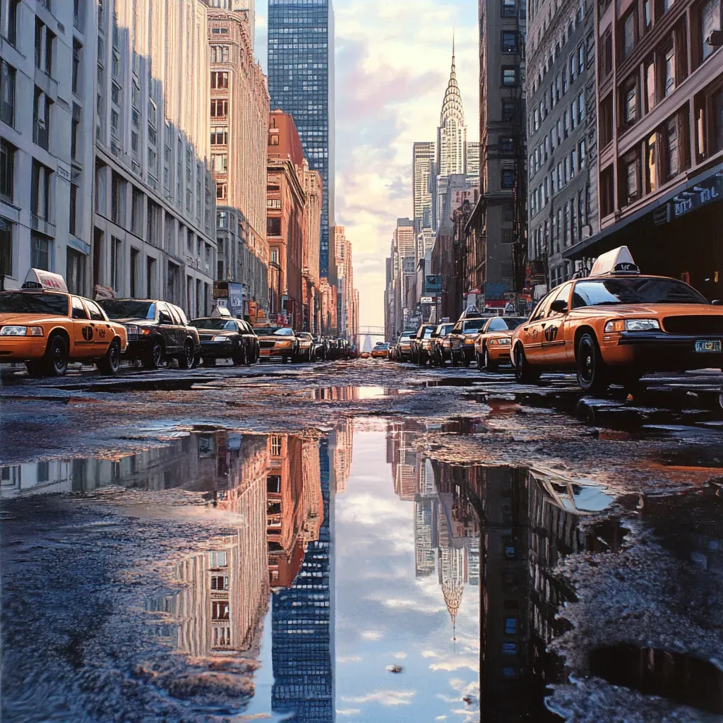 City Reflections After Rain