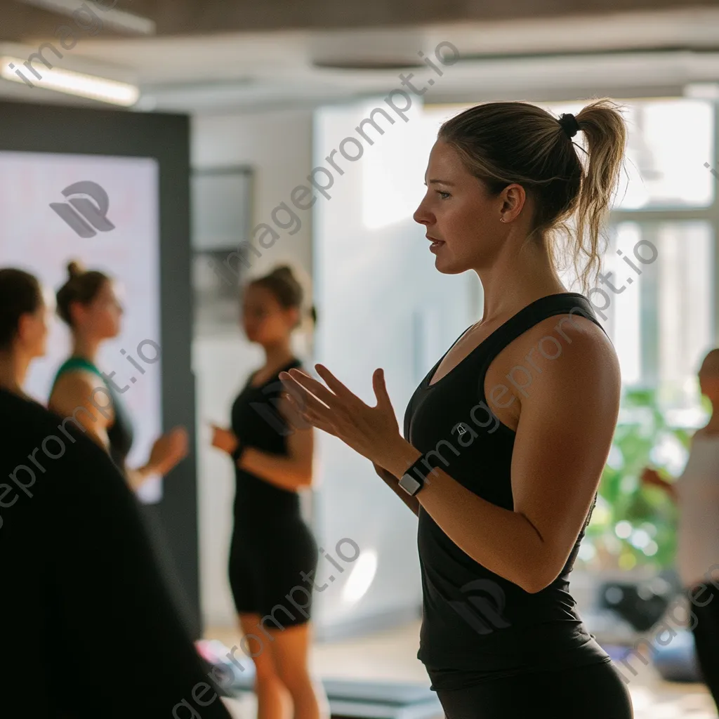 Group of participants in a fitness workshop engaged in learning new techniques. - Image 4