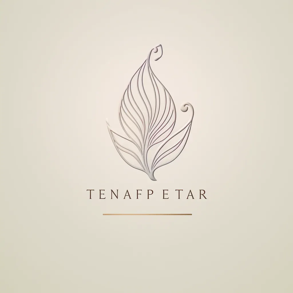 Elegant and sophisticated logo design with tea leaf icon - Image 2