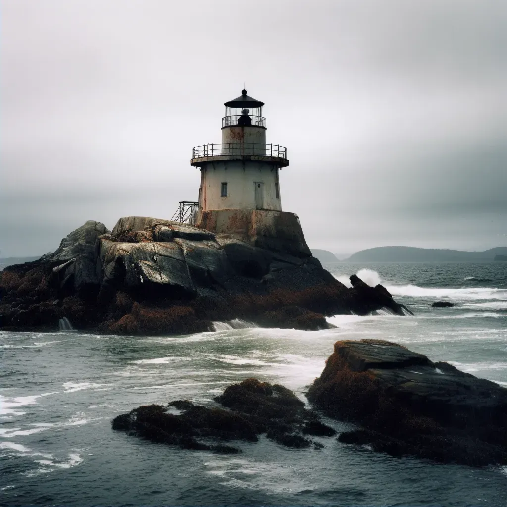 Image of a dilapidated lighthouse with a ghostly beacon - Image 2