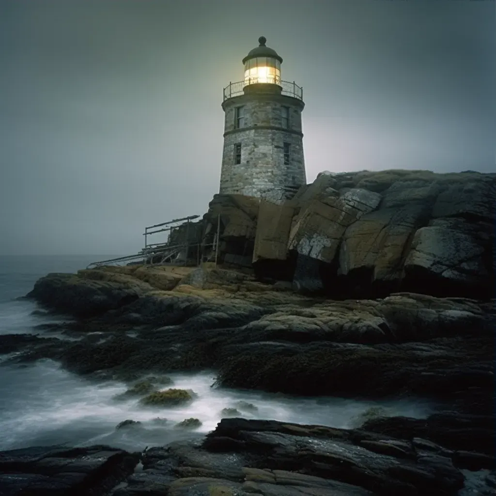 Image of a dilapidated lighthouse with a ghostly beacon - Image 3