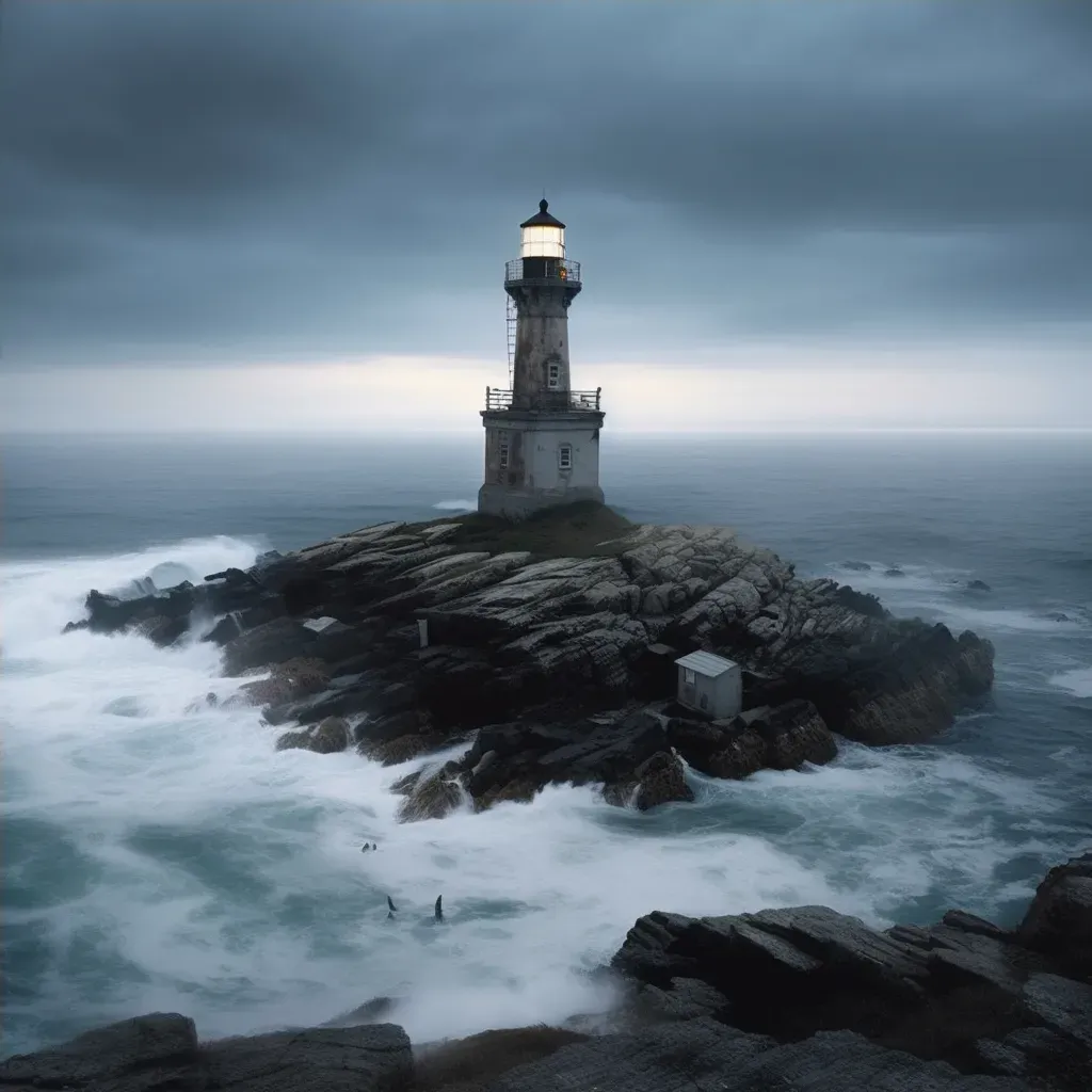 Image of a dilapidated lighthouse with a ghostly beacon - Image 4