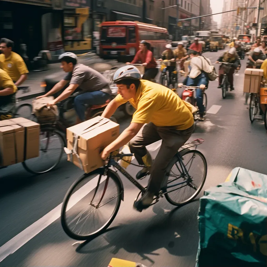 Bicycle street delivery race - Image 1