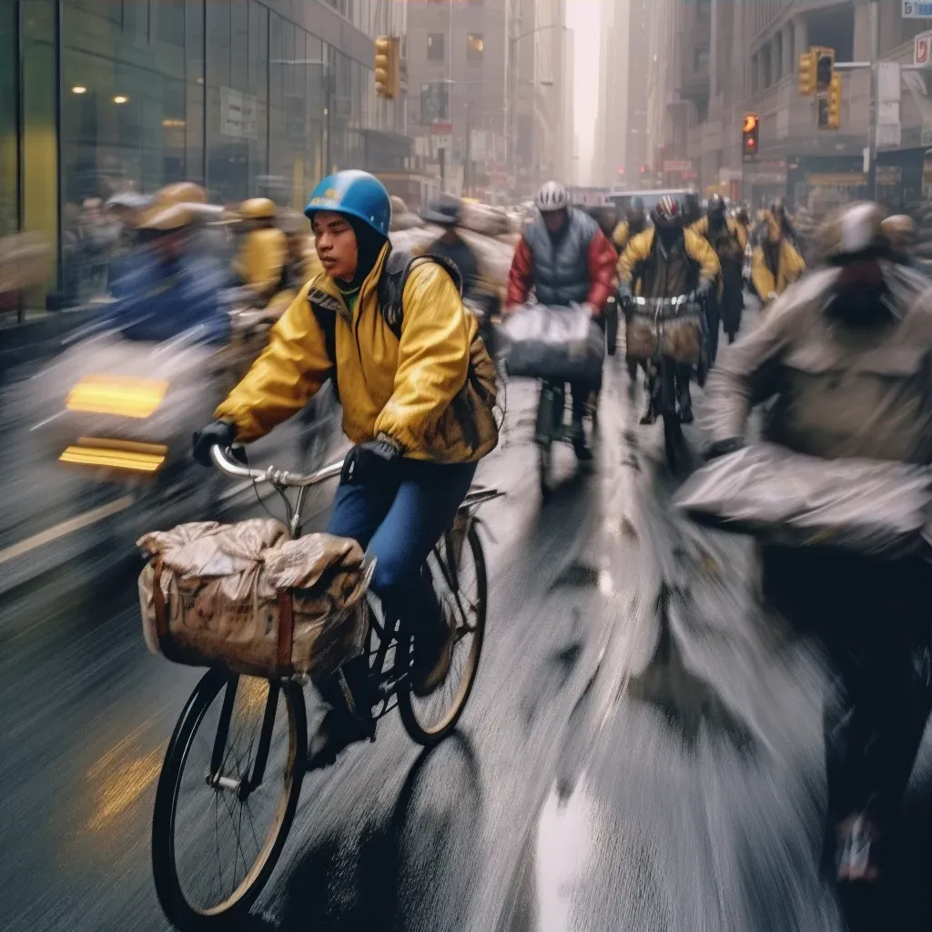 Bicycle street delivery race - Image 3