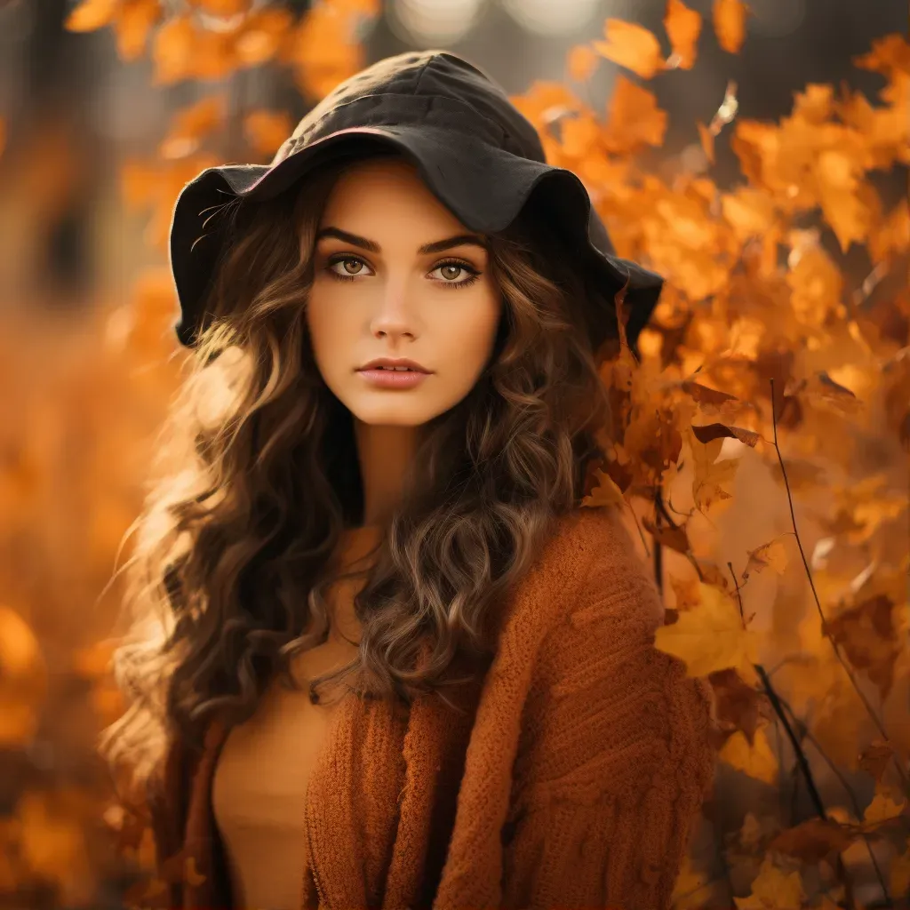 Autumn leaves portrait - Image 1