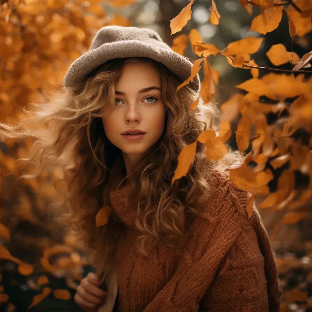 Autumn leaves portrait - Image 2