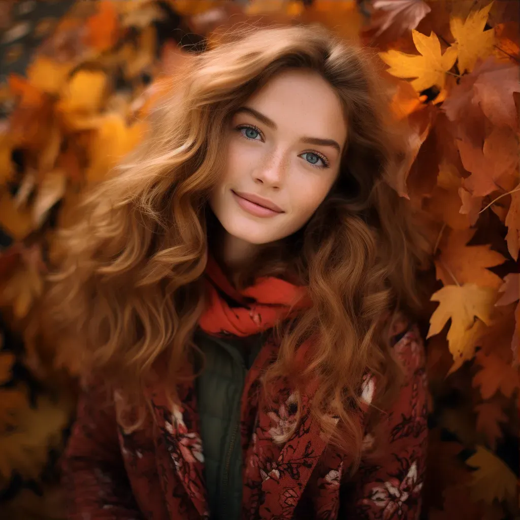 Autumn leaves portrait - Image 3