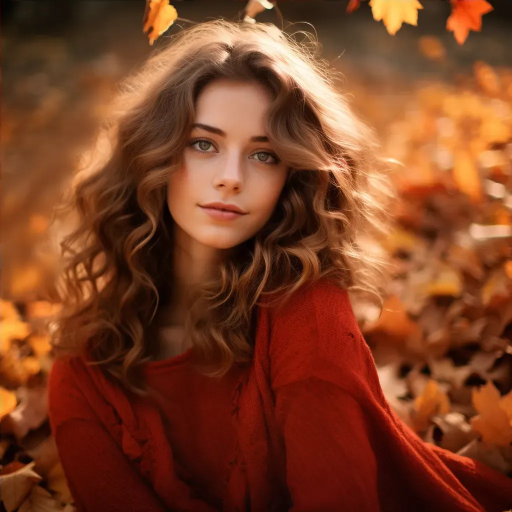 Autumn leaves portrait - Image 4