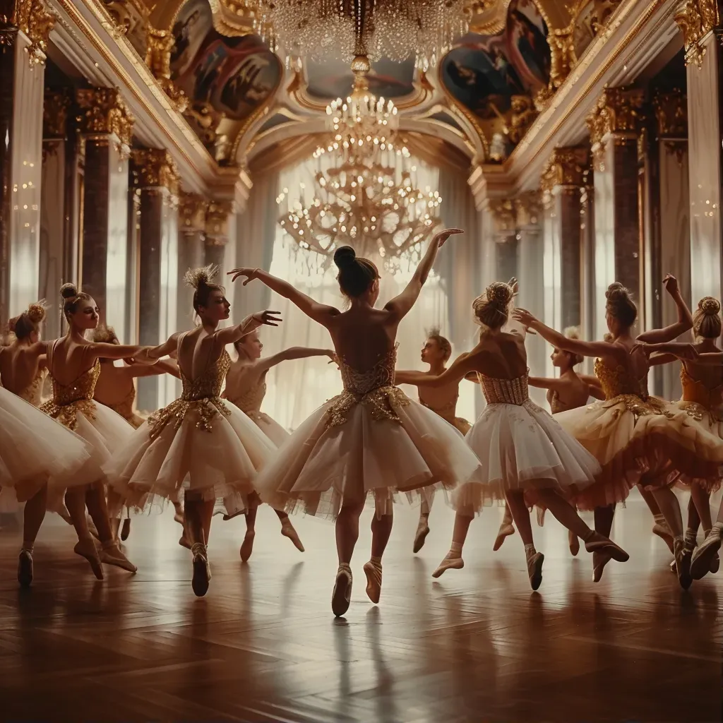 Russian ballet performance with graceful dancers and ornate costumes - Image 1