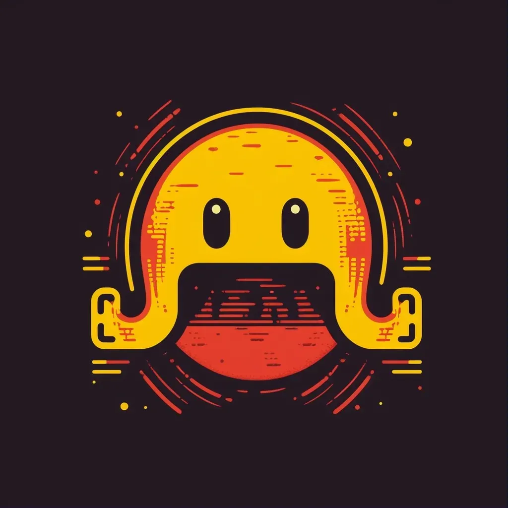 vintage classic pac-man logo - Image 1