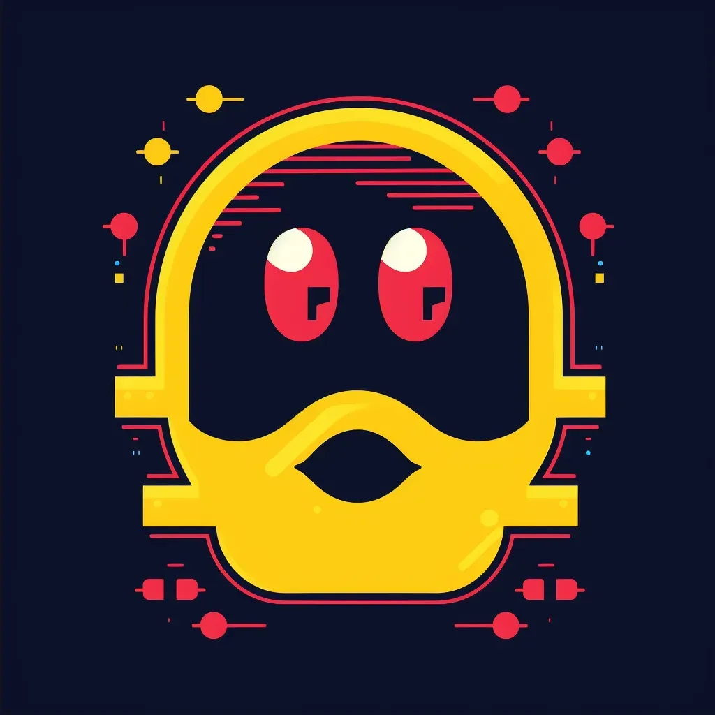 vintage classic pac-man logo - Image 2