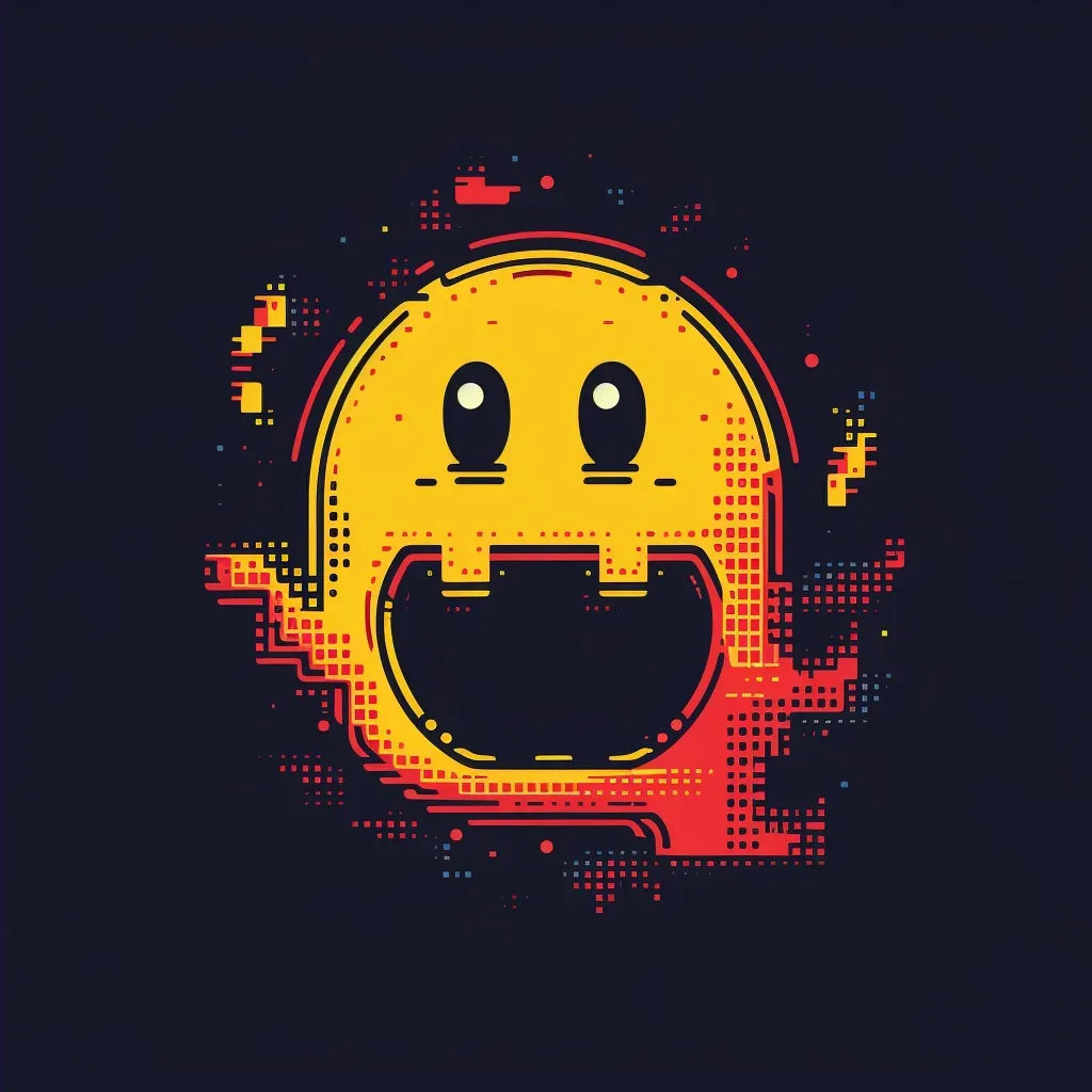 vintage classic pac-man logo - Image 4