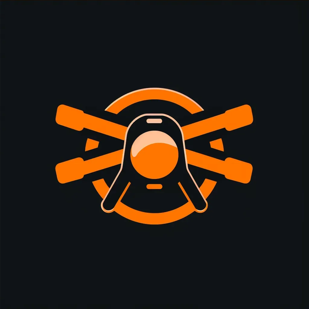 Bold and energetic logo with a drone icon in orange and black - Image 4