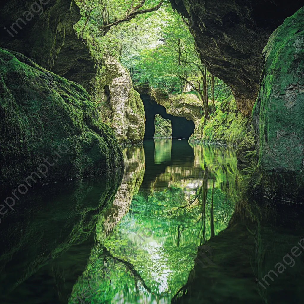 Grotto with stone formations and greenery - Image 2