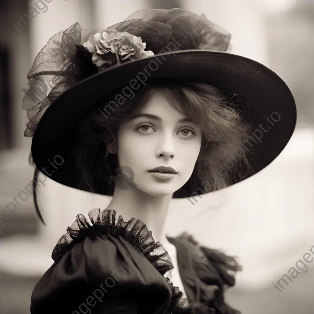 1910s gibson girl fashion puffed sleeves and wide-brim hats - Image 4