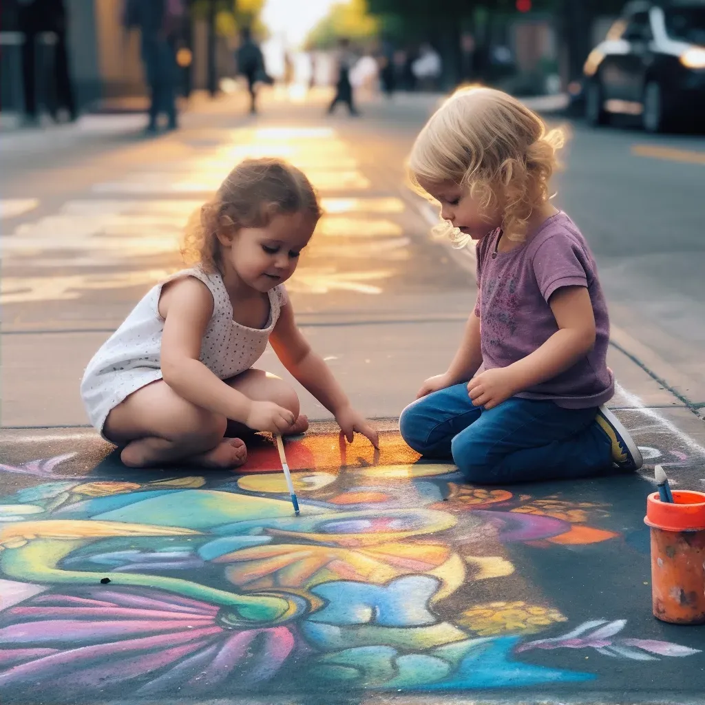 Childrens sidewalk chalk art - Image 2