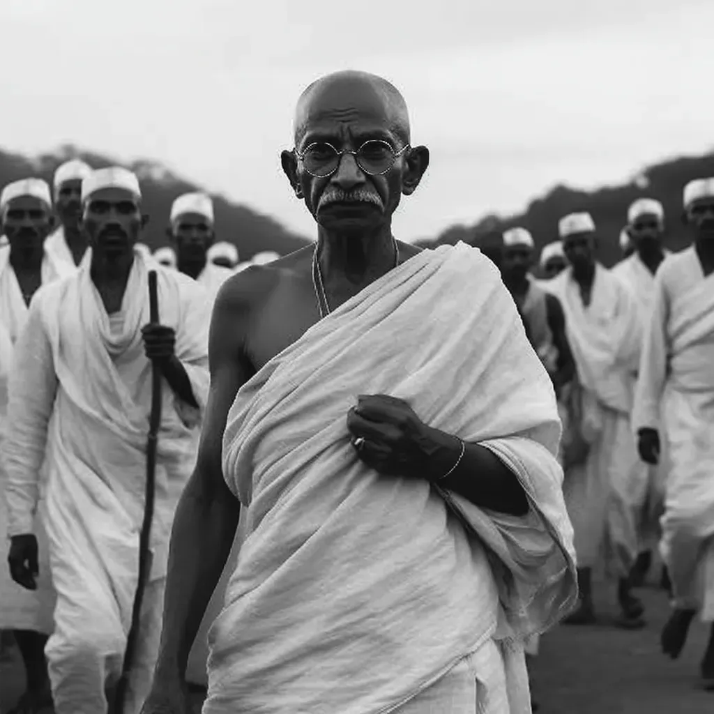 Mahatma Gandhi during the Salt March - Image 2