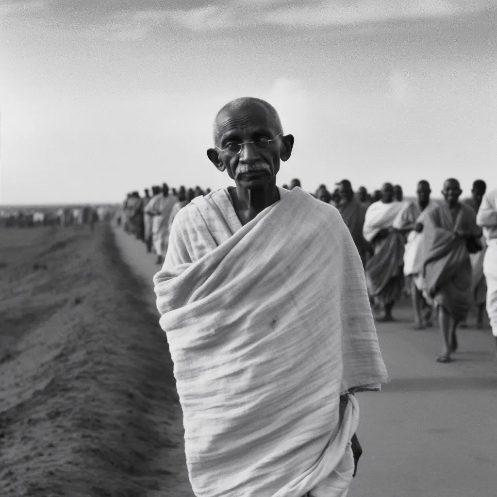 Mahatma Gandhi during the Salt March - Image 4