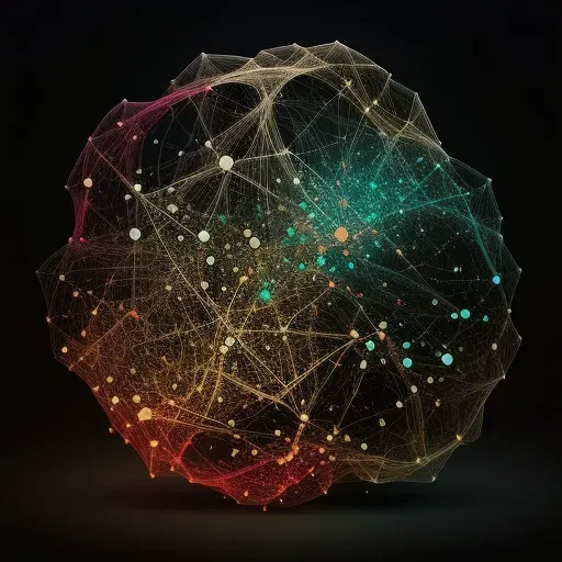 Glowing web symbolizing interconnected digital minds - Image 1