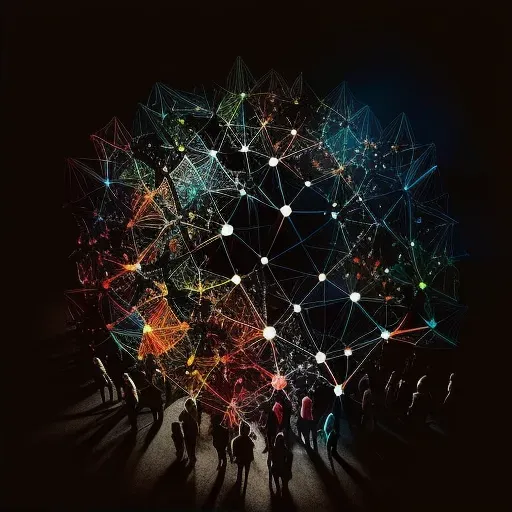 Glowing web symbolizing interconnected digital minds - Image 2