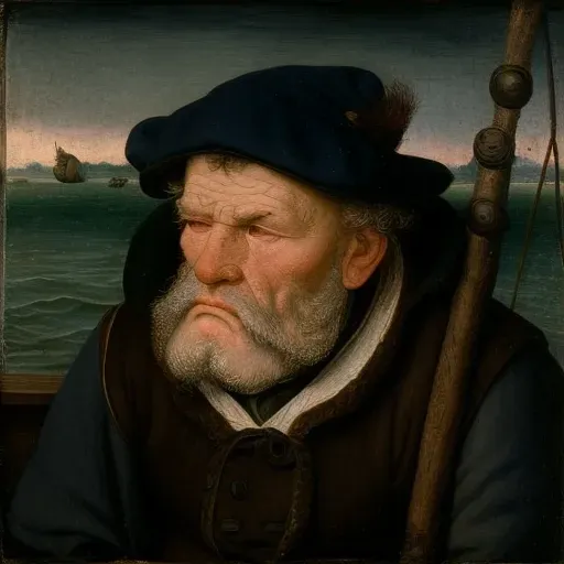 Seasoned fisherman at dawn - Image 3