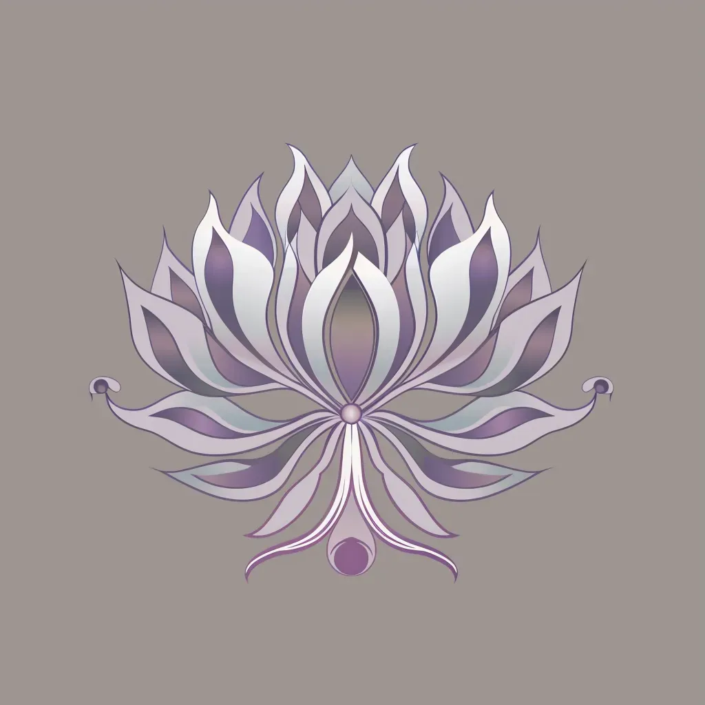 Logo with a blooming lotus flower, symbolizing resilience and new beginnings. - Image 1