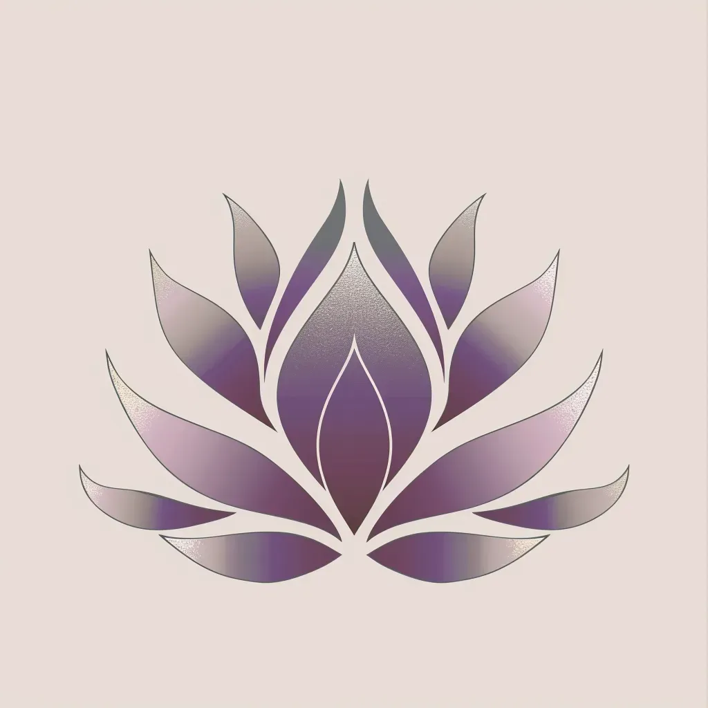 Logo with a blooming lotus flower, symbolizing resilience and new beginnings. - Image 3