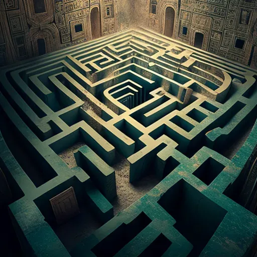 Labyrinth representing a complex problem or intellectual challenge - Image 1