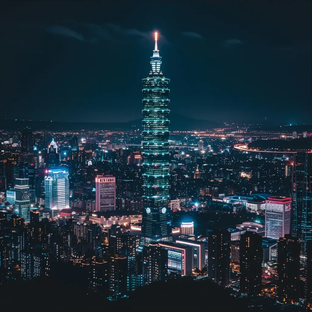 Taipei 101 Tower night - Image 3