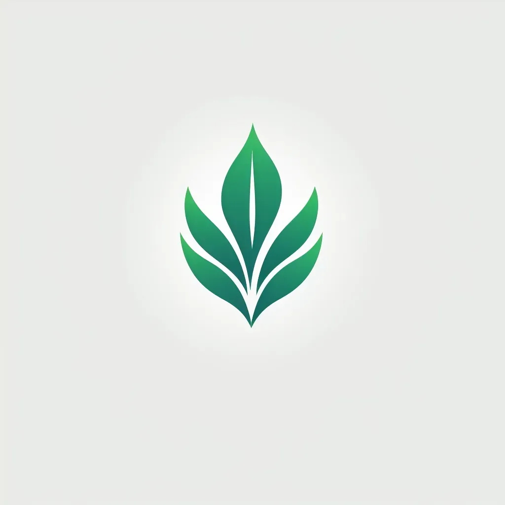 Leaf icon with a power button in green and white on a light gray background - Image 4