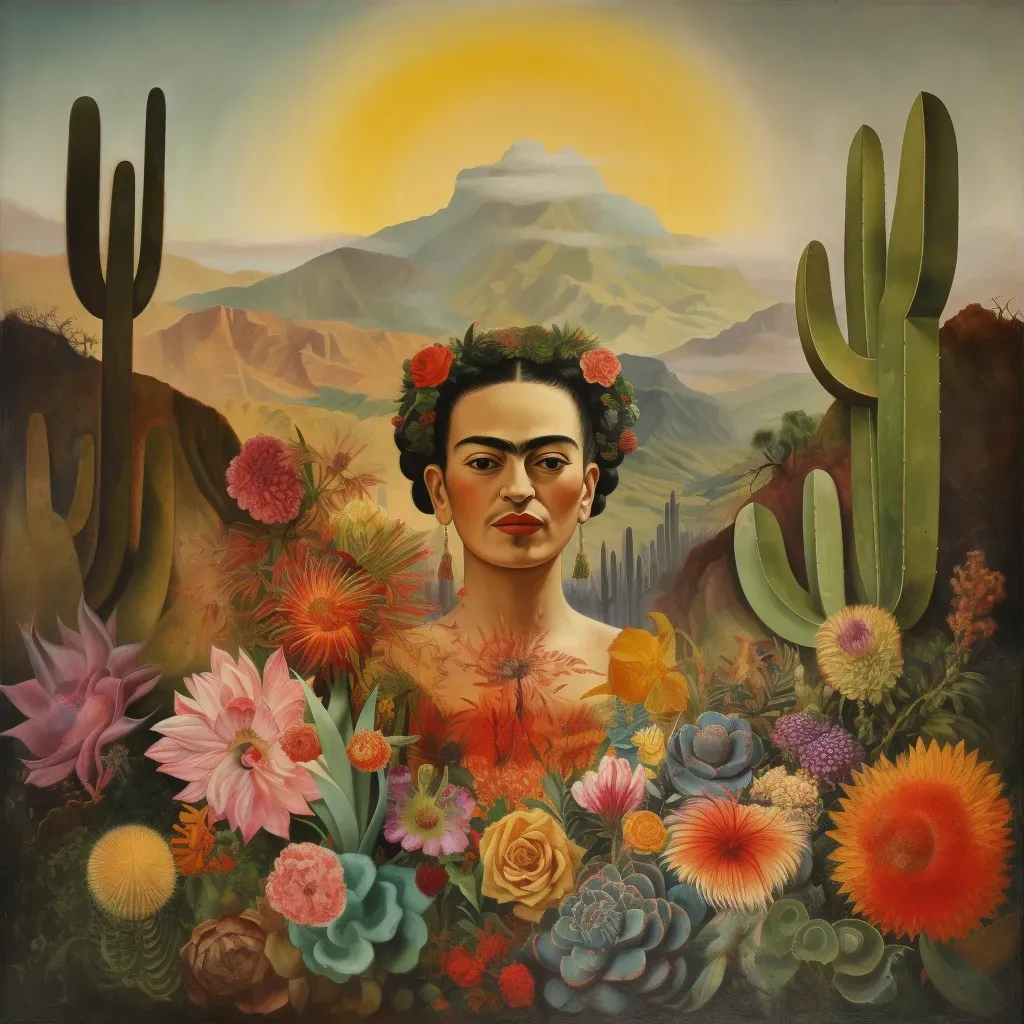 Lifelike portrayal of a person with flowers - Image 3