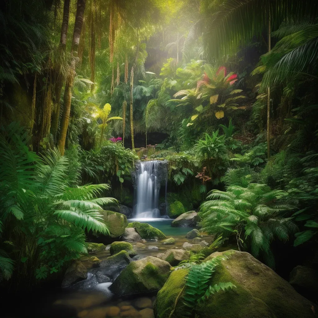 Rainforest waterfall - Image 1