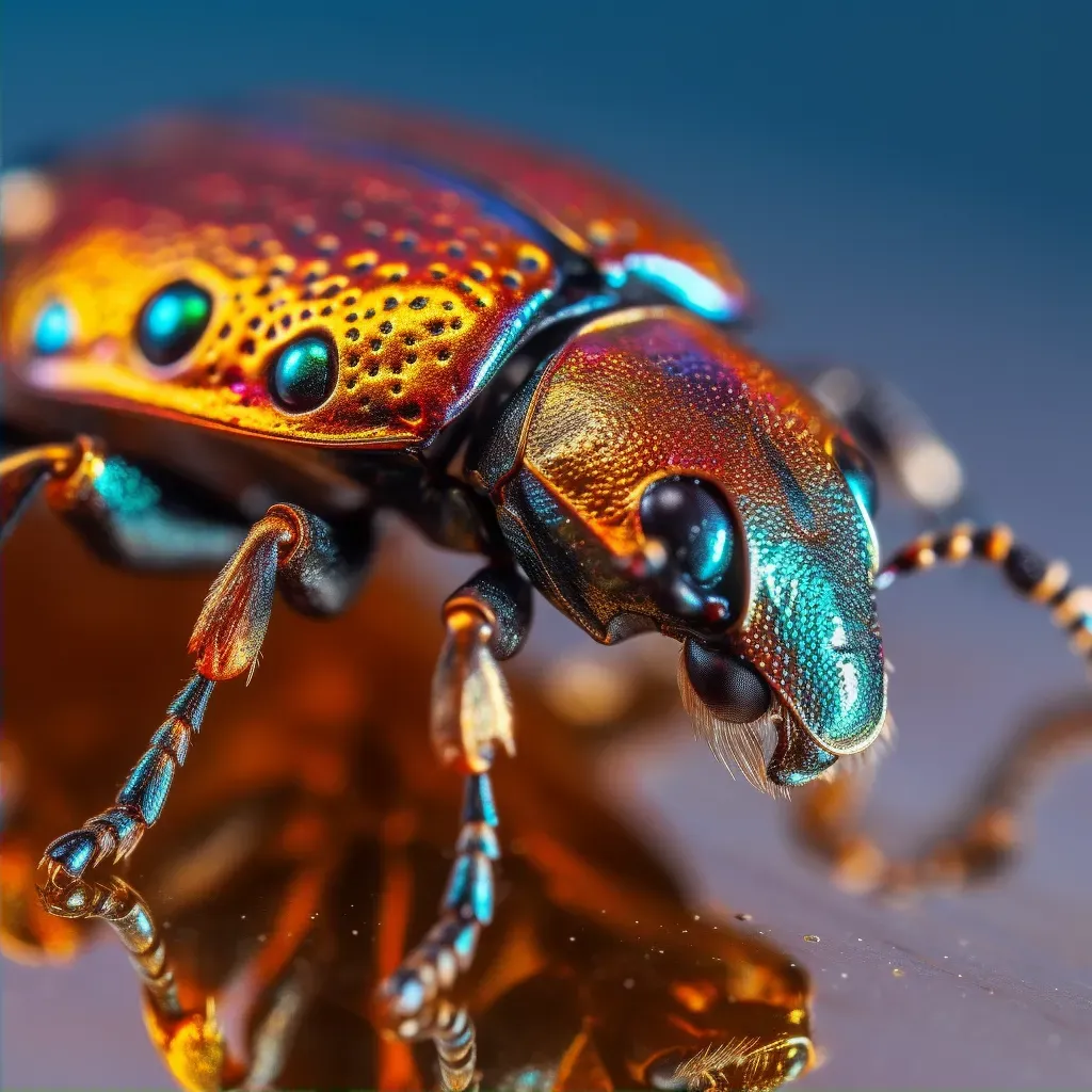 Close-up view of a beetle